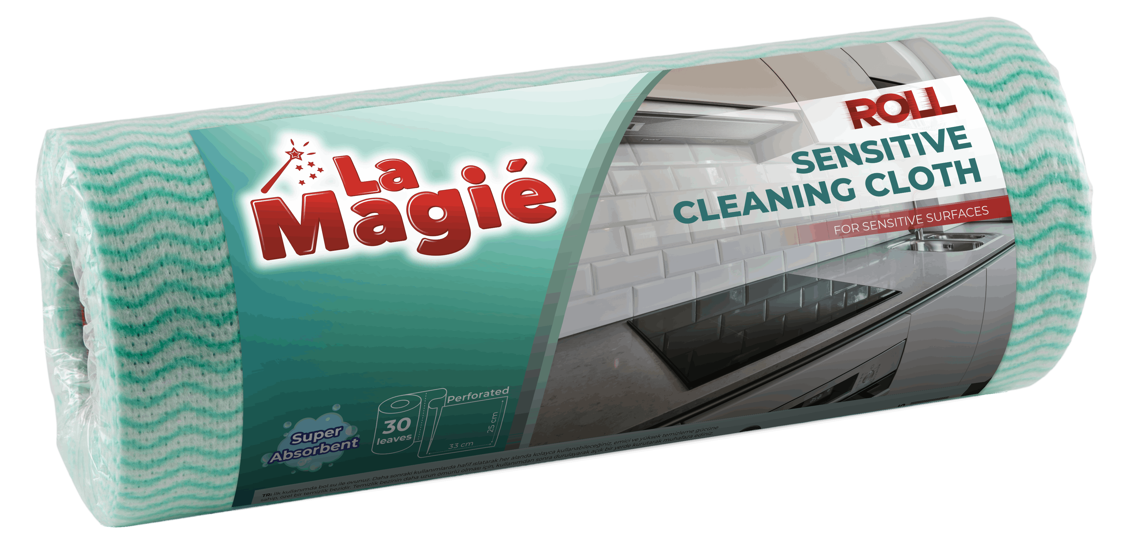 LA MAGIÉ SENSITIVE ROLL CLEANING CLOTH 30 LEAVES